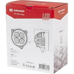 Apvali LED darbinė lempa 40w 4800lm 10 30v su kištuku