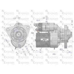 Starteris su magneton t25 mtz blu tipo reduktoriumi