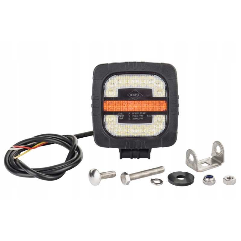 Kombinuotas priekinis žibintas 27 LED 1224V Roca Horpol