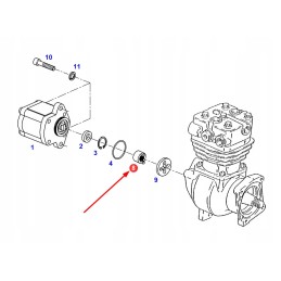 25906018 hidraulinio siurblio ir kompresoriaus jungtis