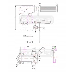 Dvipusis rankinis siurblys 25cm3 su 5l baku