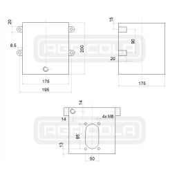 Dvipusis rankinis siurblys 12cm3 su 5l baku