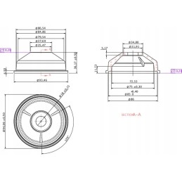 Kuro filtro separatorius 17mm fiat series 00 40 50
