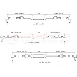 Vairo stiprintuvo cilindras 2x125 set c 385 hydrolider