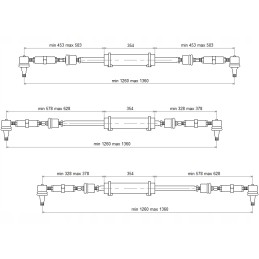 Vairo stiprintuvo cilindras 2x125 set c 385 hydrolider