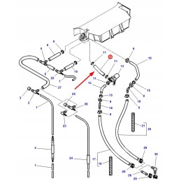 4271129m1 hidraulinė žarna 145 mm