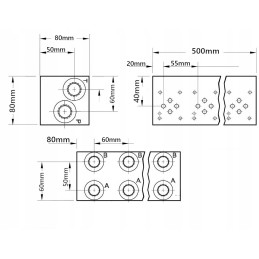 Vožtuvo plokštės blokas ng6 cetop 9 skyriai su vožtuvu