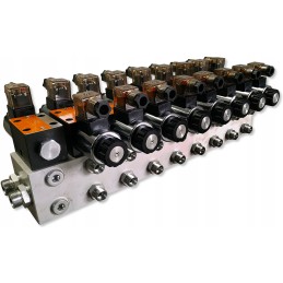 Vožtuvo plokštės blokas ng6 cetop 9 skyriai su vožtuvu