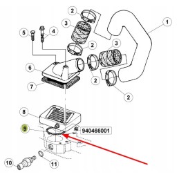 6005023411 įsiurbimo kolektoriaus sandarinimo žiedas 58 4 x 2 62