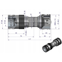 Warynski prisukamas Euro lizdo kištuko sumažinimas
