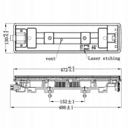 Galinis žibintas, 7 segmentų LED, kairėje, 7 funkcijos, 50 LED