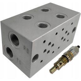 Vožtuvo plokštės blokas ng6 cetop 2 skyriai su vožtuvu