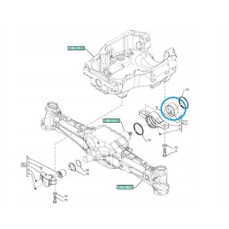 New Holland TM T6 priekinės ašies pakabos įvorė