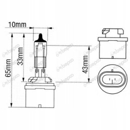 AA lemputė h885 12v 50w pg13 korpusas new Holland