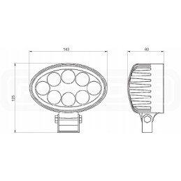 Darbo lempa 8xled 1920 lm 24w pajungimas