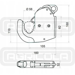 Cat2 kabliukai, dėtuvė, ZK 56x37 hidroliderio kulkos