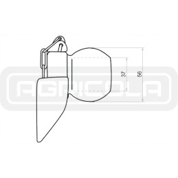 Cat2 kabliukai, dėtuvė, ZK 56x37 hidroliderio kulkos