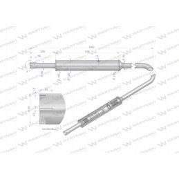 Duslintuvas 1460mm 5 6kg mf3 inox warynski 3029050iw