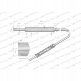 Duslintuvas 1460mm 5 6kg mf3 inox warynski 3029050iw