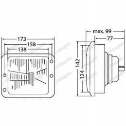 Priekinio žibinto reflektorius 173x142mm fendt