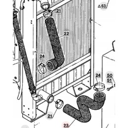 Apatinis radiatoriaus vamzdis originalus Manitou 234945
