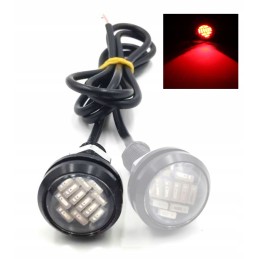 Raudonas stabdymo žibintas 12 LED erelio akis