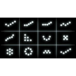 Raudonas stabdymo žibintas 12 LED erelio akis