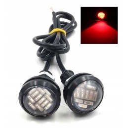 Raudonas stabdymo žibintas 12 LED erelio akis