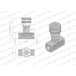 Droselio vožtuvas wrfb 90 1 4 warynski bsp