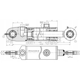 Hidraulinio cilindro pavara, stūmoklis 63x32, eiga 200