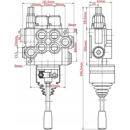Hidro skirstytuvas monoblokas 2 sek 40l su vairasvirte