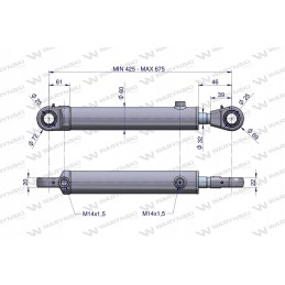 Dvigubo veikimo pagalbinė hidraulinė pavara Zetor Warynski