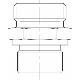 Tiesi jungtis su tarpikliu 3 4 bsp m30x2 2