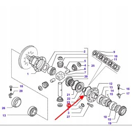 V34061600 diferencialo sandarinimo žiedas