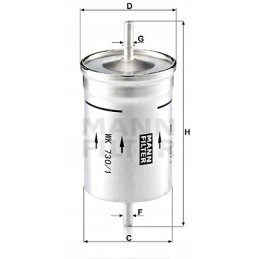 Mann alyvos filtras vw passat b5 1 6 1 8 2 0