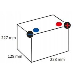 Baterija 12v 45ah 330a mėlyna dinamiška varta