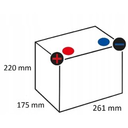 Baterija 12v 70ah 630a mėlyna dinamiška varta