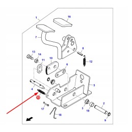 La84062552 stabdžių pedalo spyruoklė