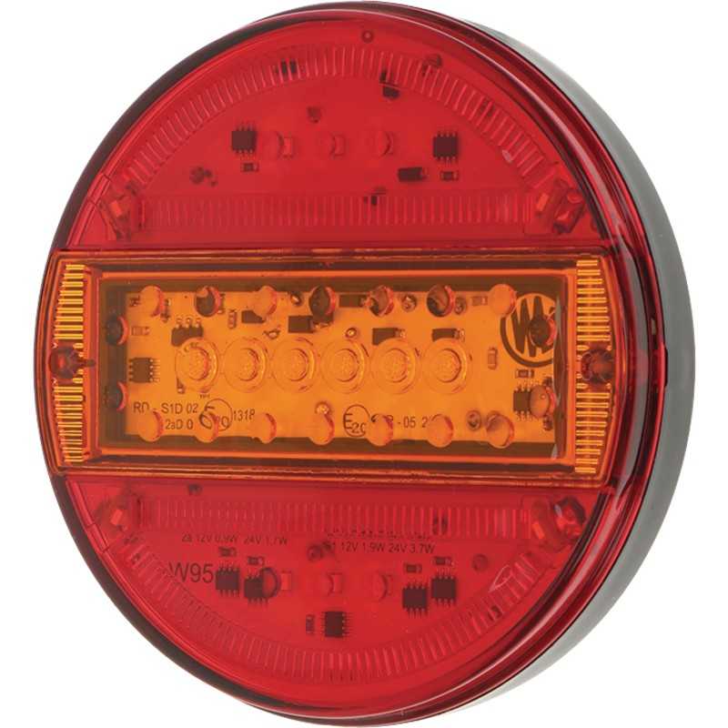 Apvalus LED galinis žibintas oe140mm 12 24v