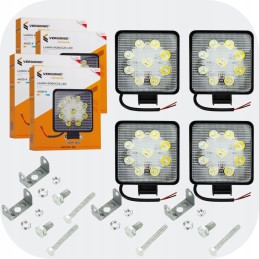 Halogeninė darbo lempa 9 LED 9W IP65 traktoriui