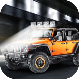 Halogeninė darbo lempa 9 LED 9W IP65 traktoriui