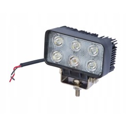 Stačiakampė darbinė lempa 6x LED 18W 1200lm IP67