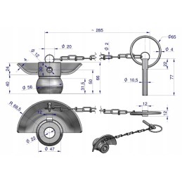 Kamuolys su apykakle, grūdintas, kategorija 1 2 56x22 Warynsk