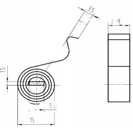Starterio šepečio spyruoklė r11, skirta c 360 c 330 8