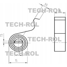 Starterio šepečio spyruoklė r11, skirta c 360 c 330 8