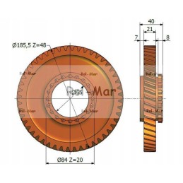Priekinis ratas varomas GTV 1000 mn c 385 originalus