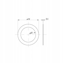 Plokščios ašies kaiščio žiedas, storis 5 mm, C 330