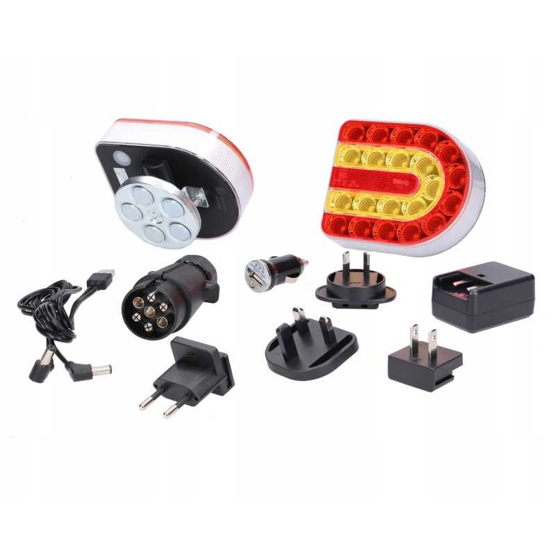 Belaidės LED galinės lempos 12 24v lagamino magnetas