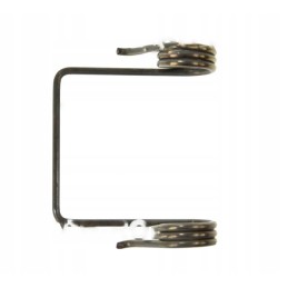 Spyruoklė, kuri traukia sankabos svirtis, prispaudžiama prie ratų