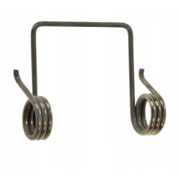 Spyruoklė, kuri traukia sankabos svirtis, prispaudžiama prie ratų